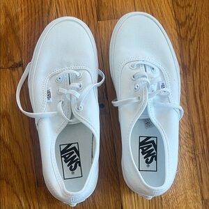 Vans All-White Canvas Sneakers